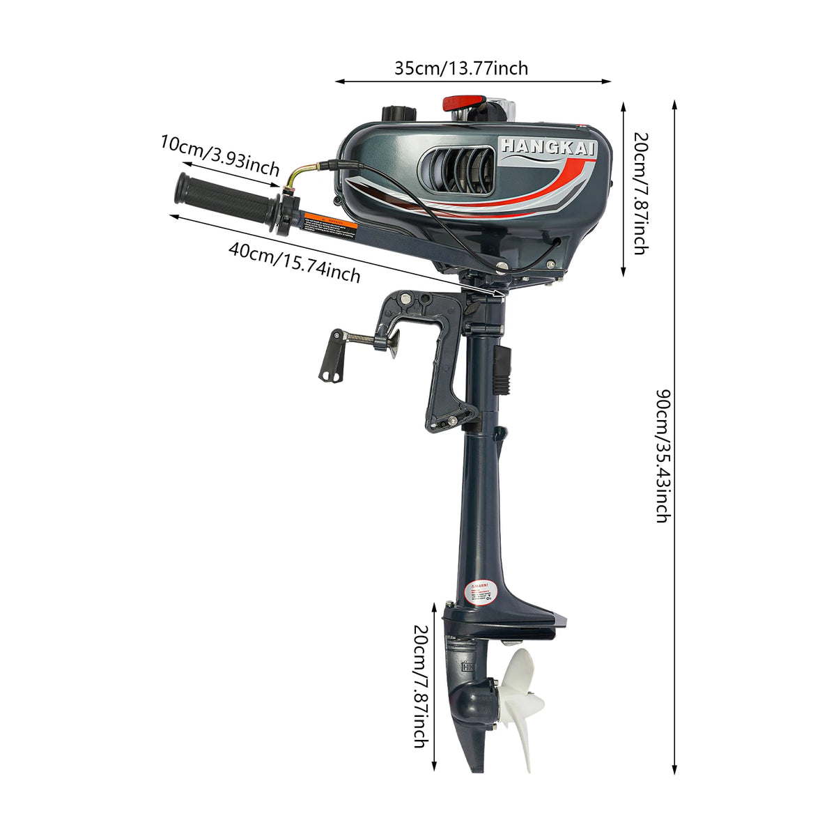 3.5HP 2-Stroke Gasoline Outboard Motor, Short Shaft