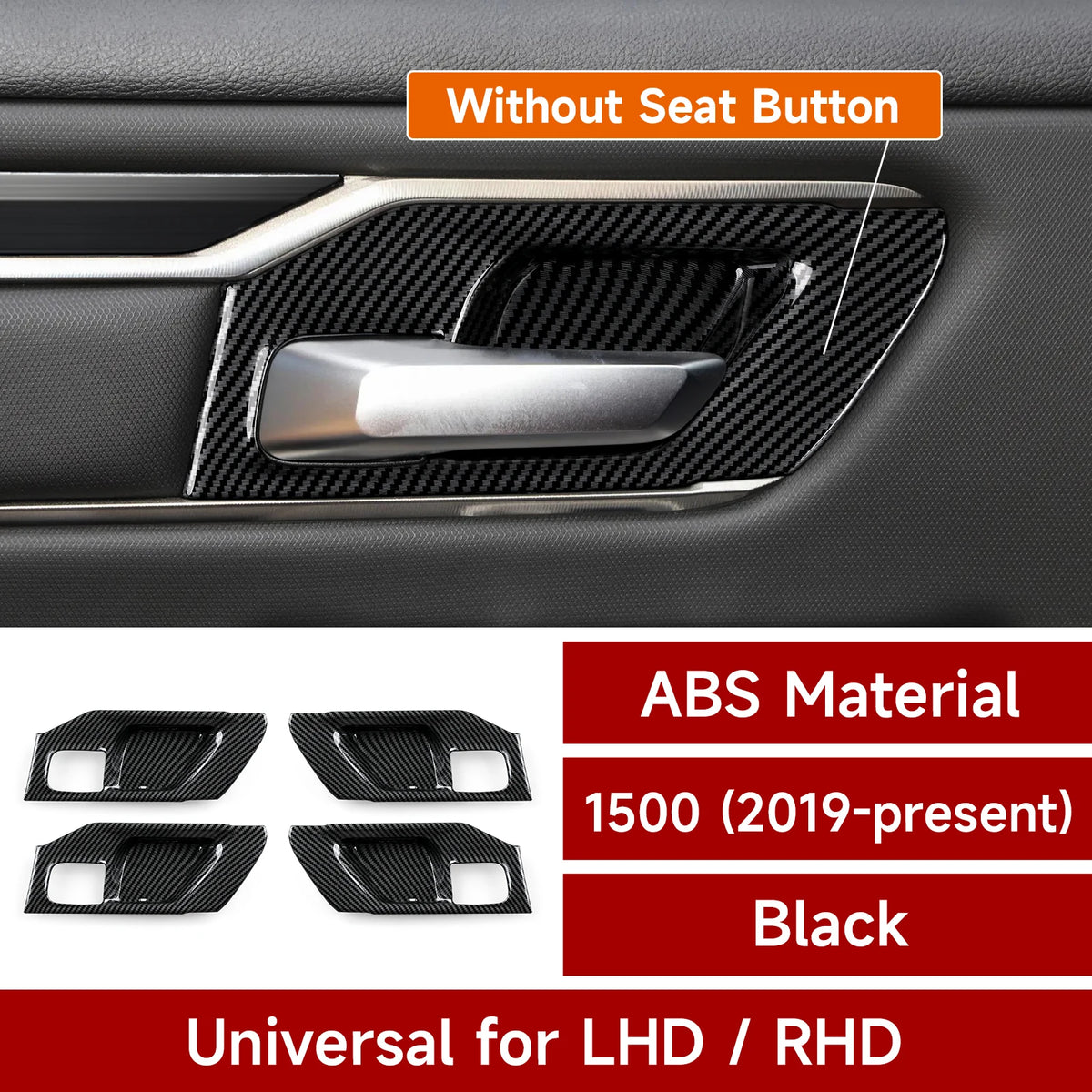 Carbon Fiber Gear Shift Panel Cover for Dodge RAM 2019-2026 - image 22