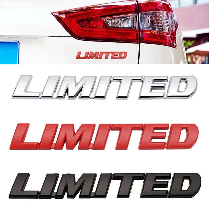 3D Metal Limited Letter Trunk and Fender Emblem Badge Decal