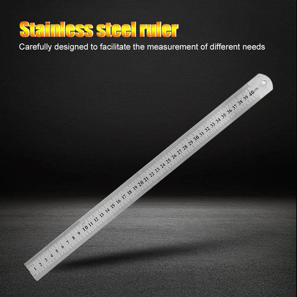 Stainless Steel Straight Ruler – Metal Measuring Scale