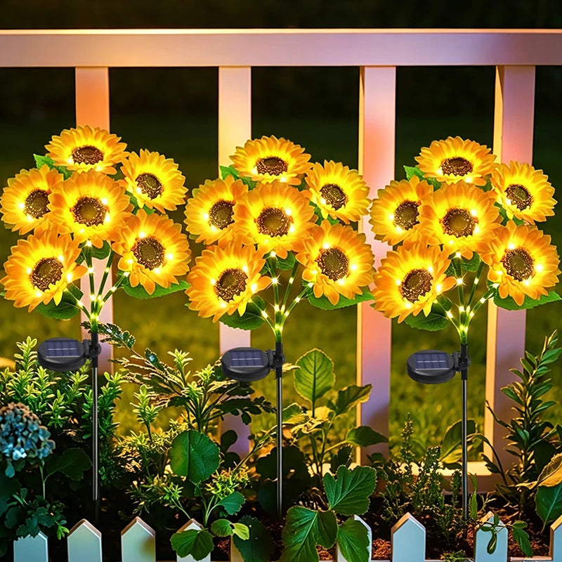 Solar Sunflower Garden Lights – Waterproof Lawn Decor