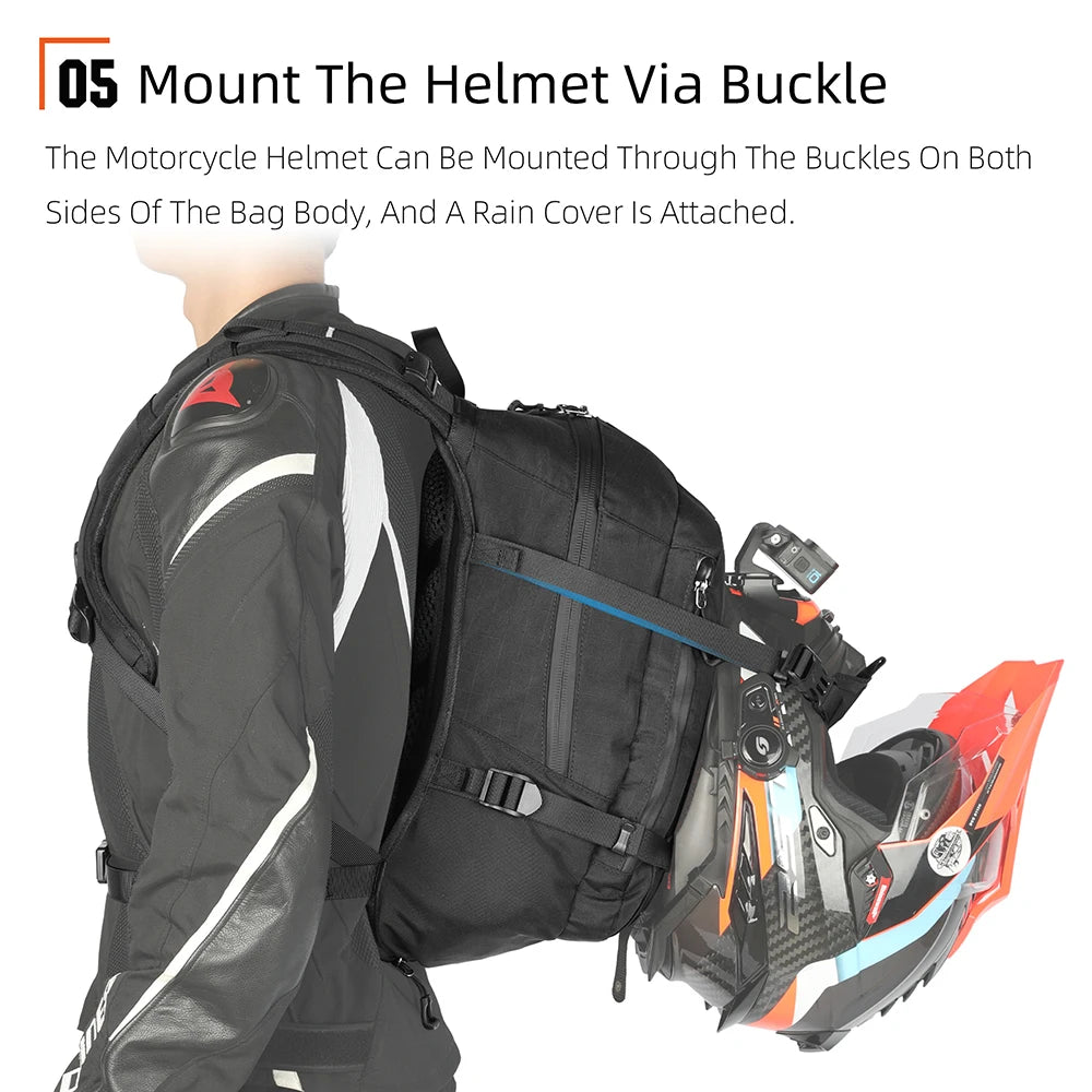 Rhinowalk 23L Waterproof Motorcycle Helmet Backpack - image 6