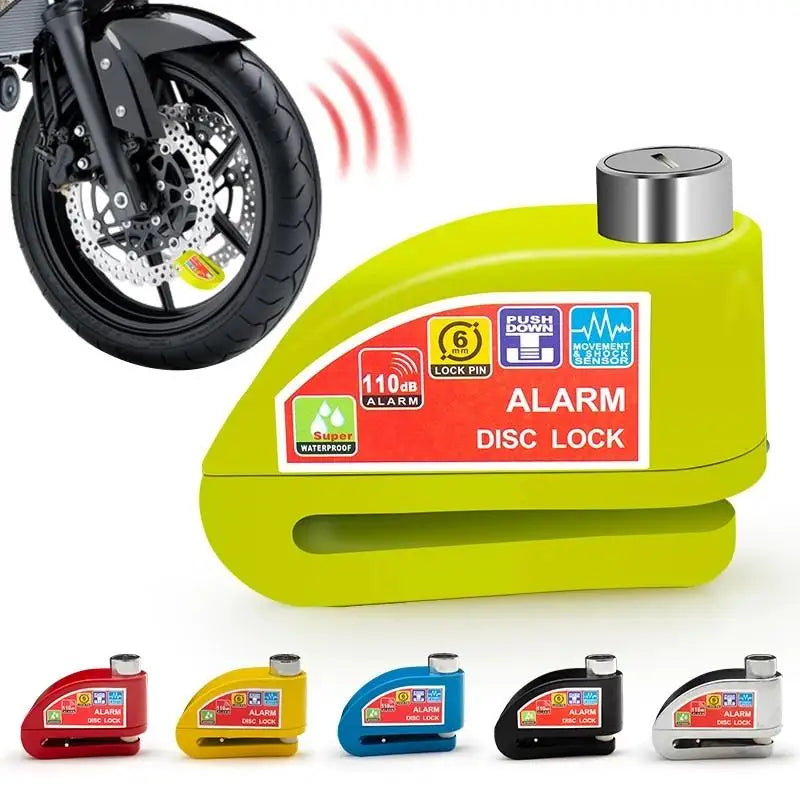 Motorcycle Disc Lock with Alarm, Anti-Theft