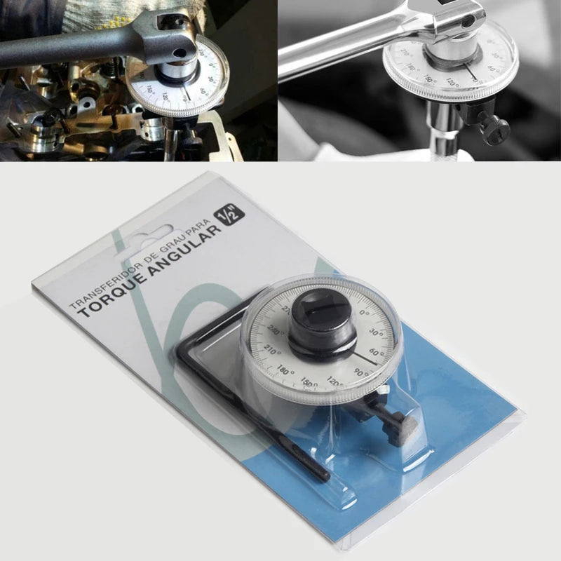 New Automotive Torque Wrench with Dial Torquemeter - Hand Tool for Auto Service Equipment in Garage - Calibrated in Degrees