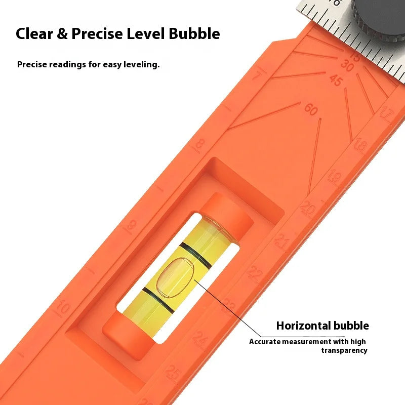 Multi-Angle Woodworking Ruler with Depth Gauge - Adjustable Protractor - image 4