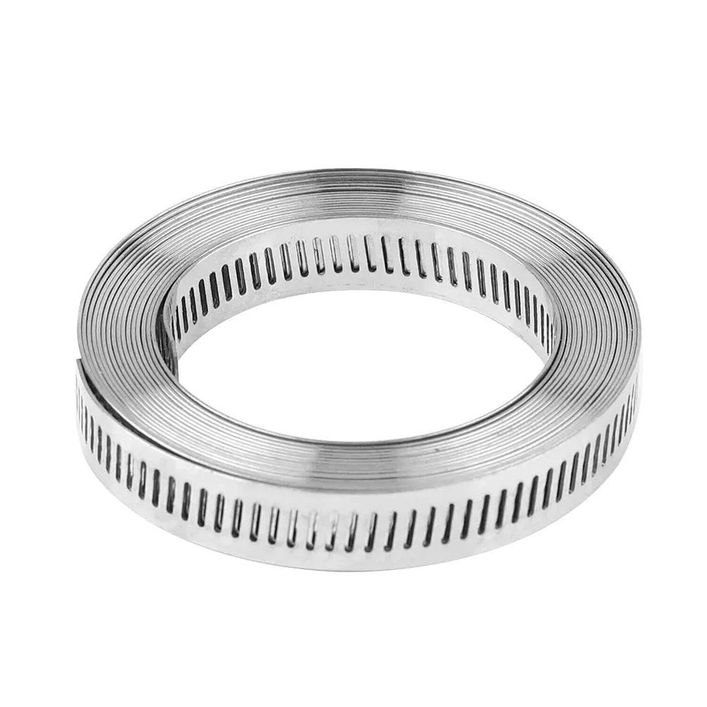 9.8ft Adjustable Worm Gear Hose Clamp Strap with Fasteners