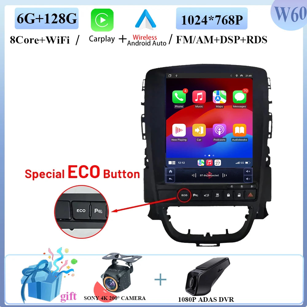 Opel Astra J Car Radio with Android Auto & GPS Navigation (2009-2015) - image 10