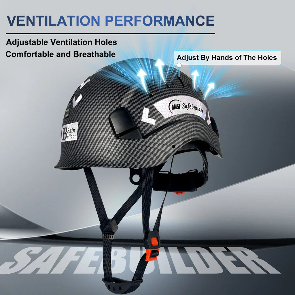 Construction Safety Helmet ABS Hard Hat Adjustable Ventilation System Hardhats Industrial Work Head Protection ANSI/ISEA Z89.1