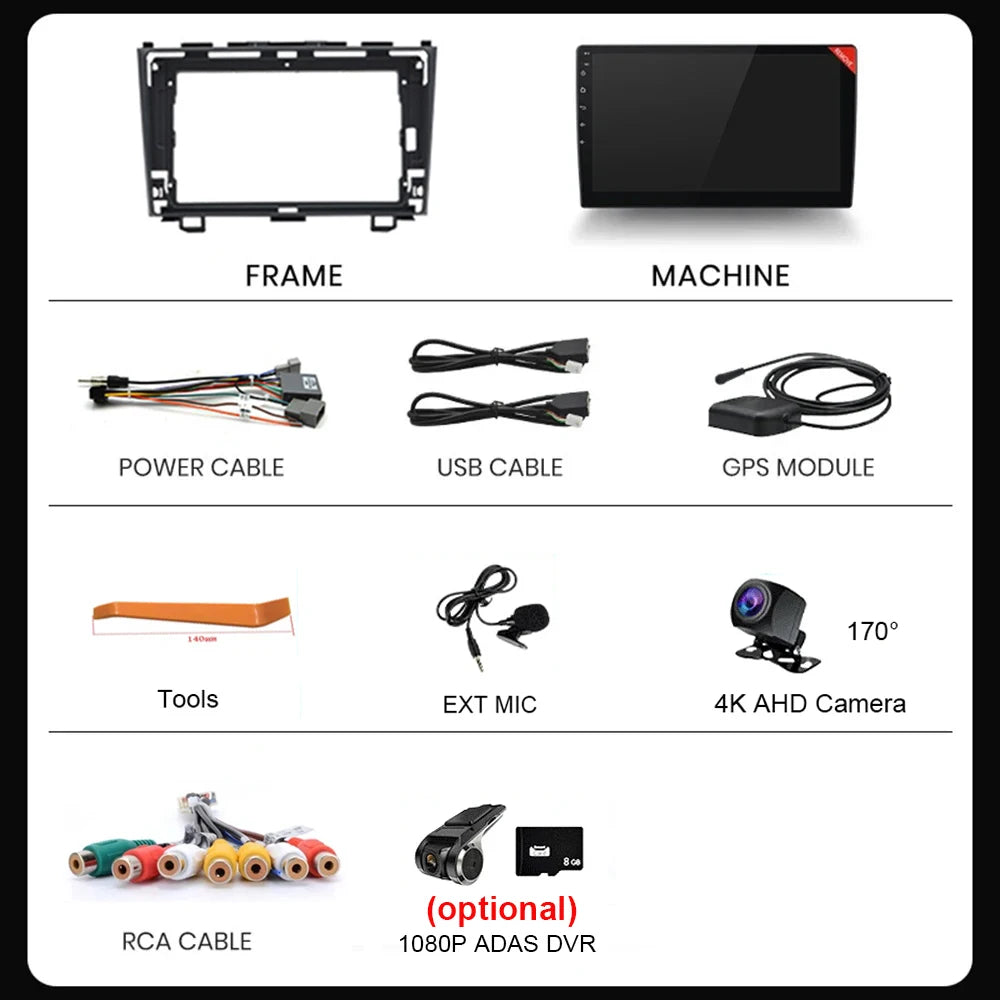 Android 16 Double Din Car Radio GPS for Honda CR-V 2007-2011 Bluetooth - image 6