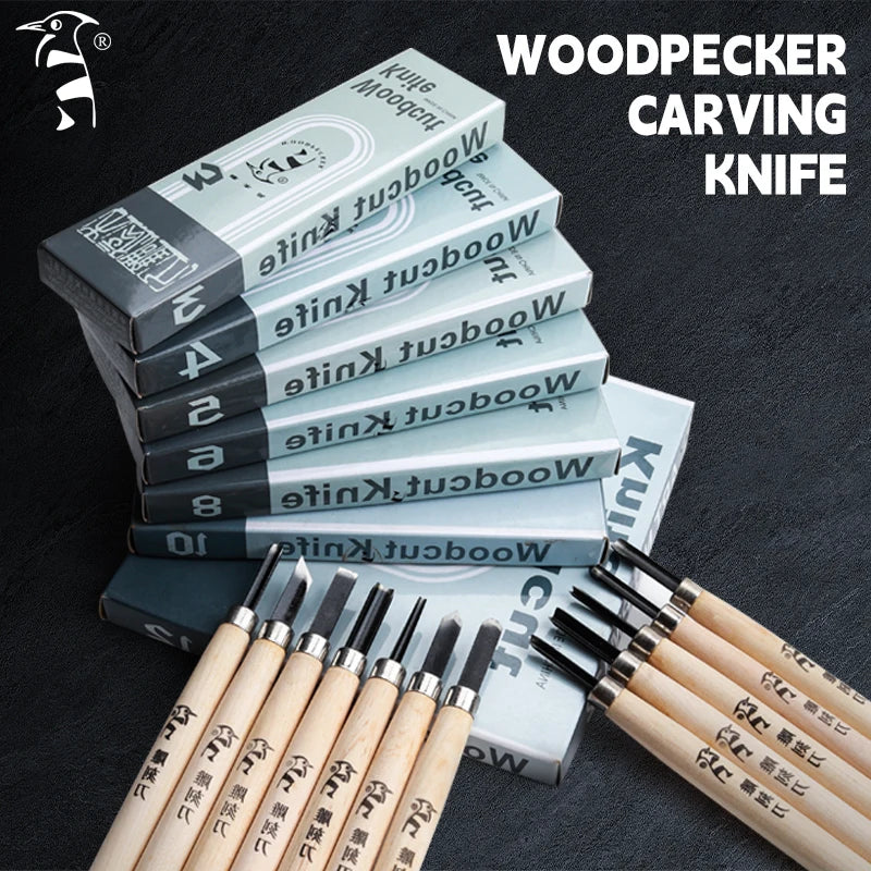 Wood Carving Tools Set Chisel Woodworking Knife for DIY Woodcarving 3pcs to 10