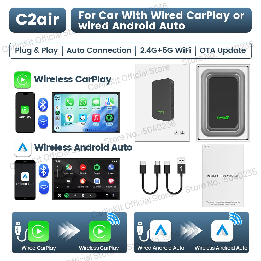 Wireless CarPlay & Android Auto Adapter – CarlinKit C2Air 5.0 - image 7