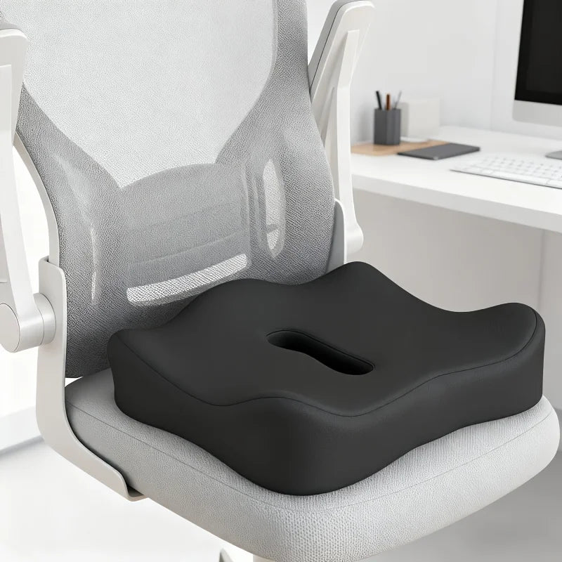 1pc Summer Breathable Car Seat Cushion, Memory Foam Coccyx Pad, Fashionable,Comfortable, Anti-Slip Soft Support, Water Washable