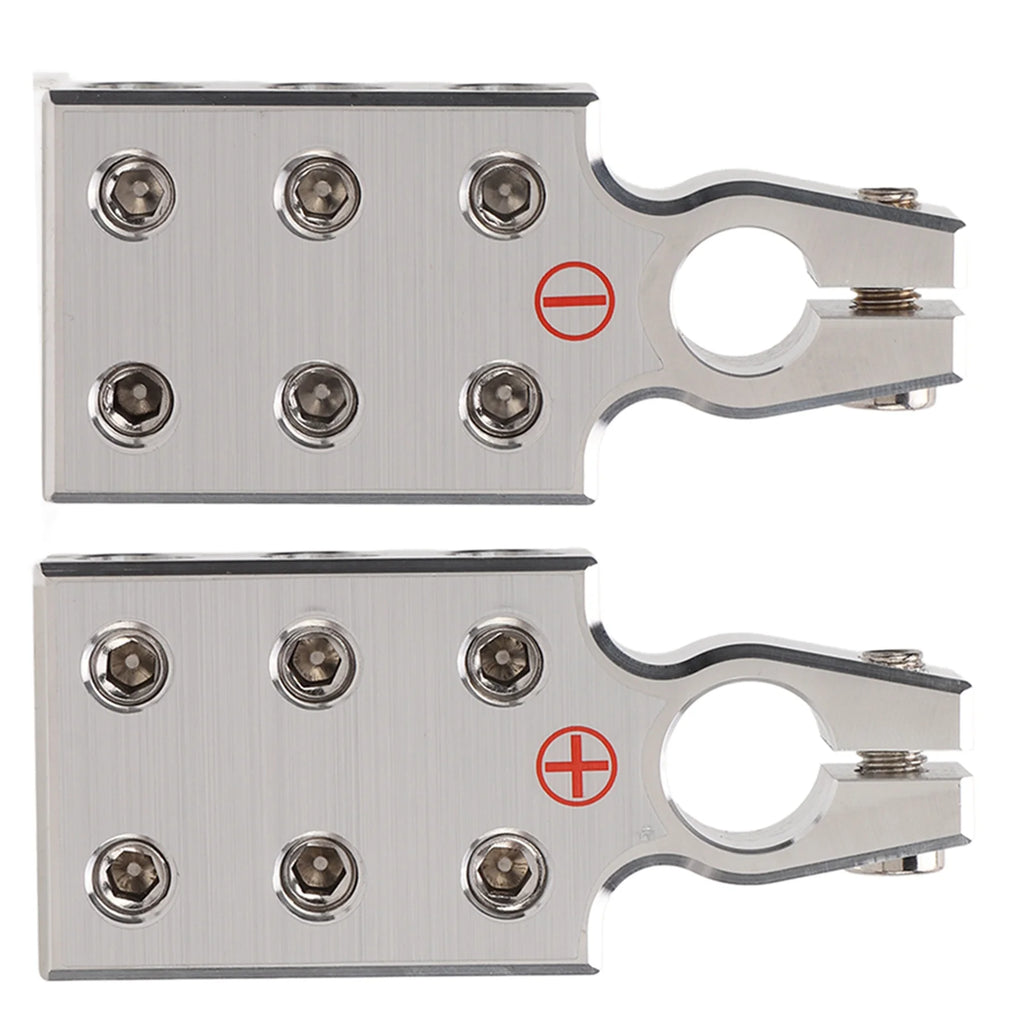 1 Pair Car Battery Terminal Clamp Positive Negative Audio Modification Accessories for Caravan Car Motorhome RV Bus