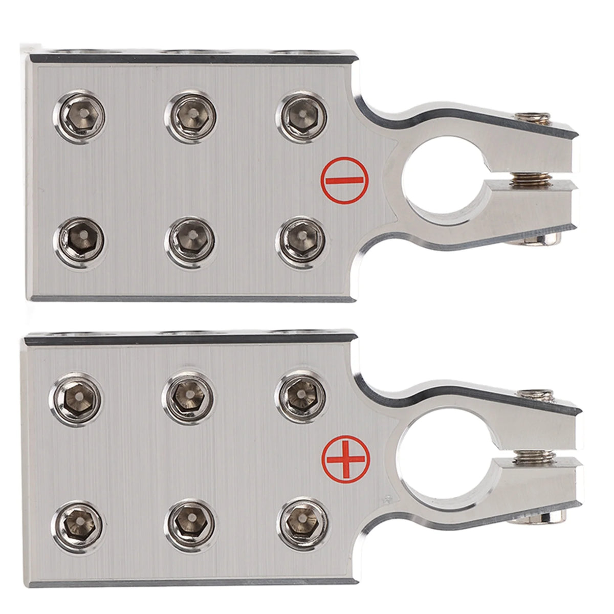 1 Pair Car Battery Terminal Clamp Positive Negative Audio Modification Accessories for Caravan Car Motorhome RV Bus