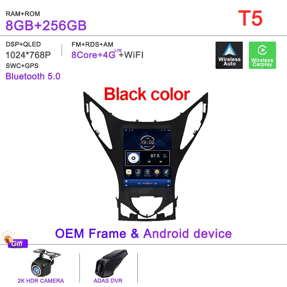 9.7" Android Car Multimedia Player GPS for Hyundai Azera - image 12