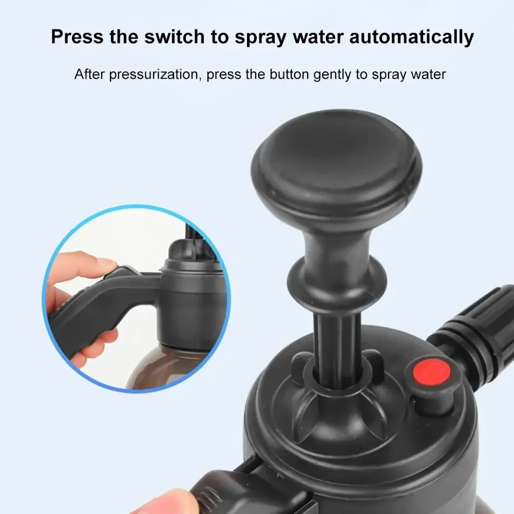 2L hand held foam sprayer, air pressure car wash and cleaning bottle