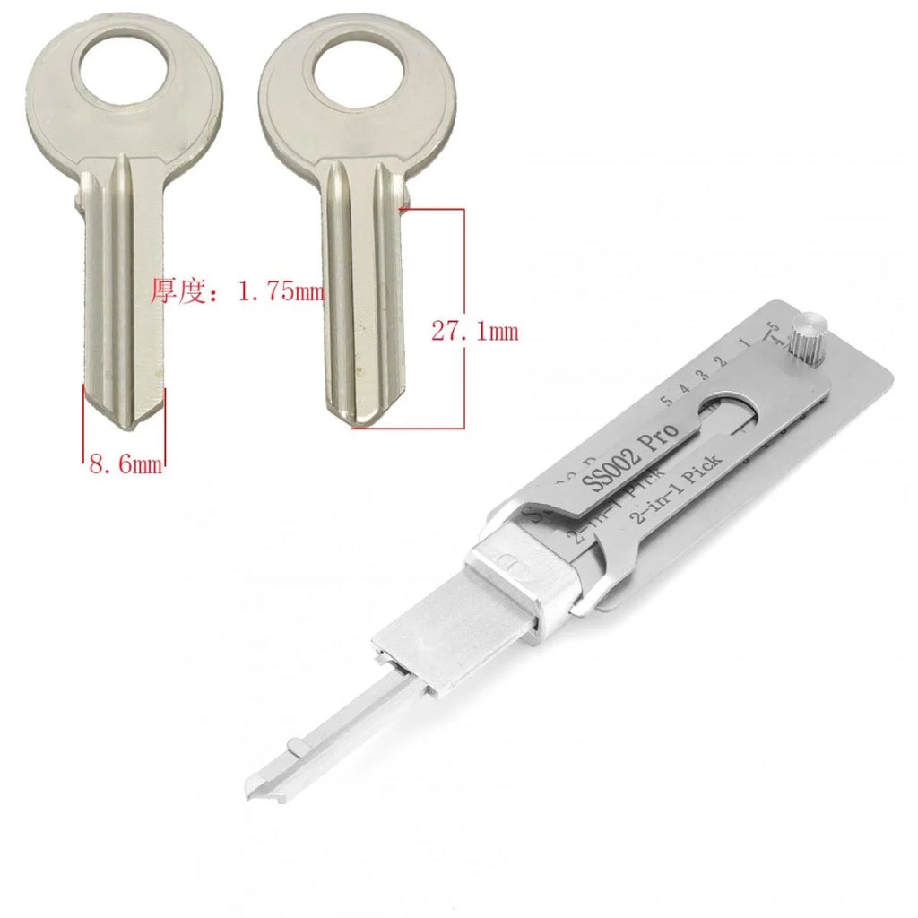 SS001 SS002 SS003 2 In 1 Lock Key Precision Hook And Pick Set Pick-up Kits Door Lock Unlocking Engineering