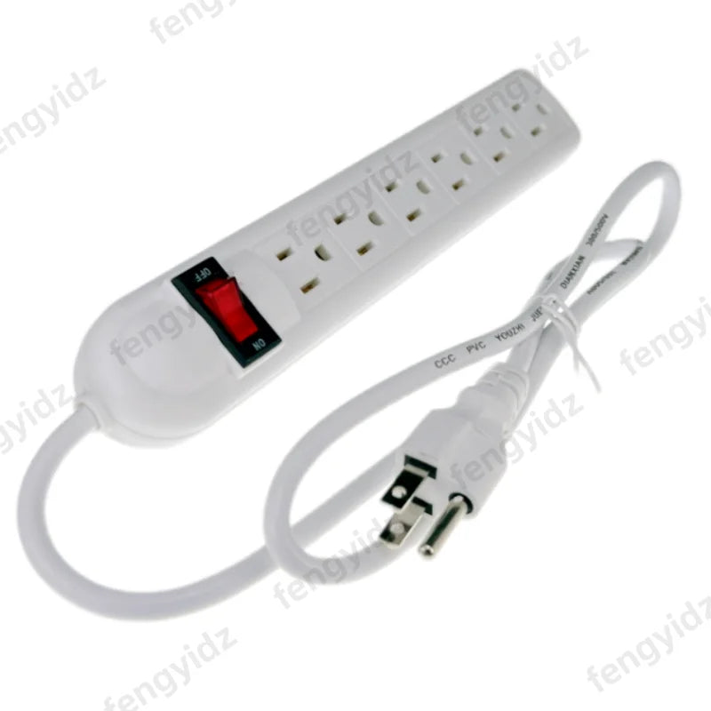 6-Outlet Surge Protector Power Strip with 1m Extension Cord