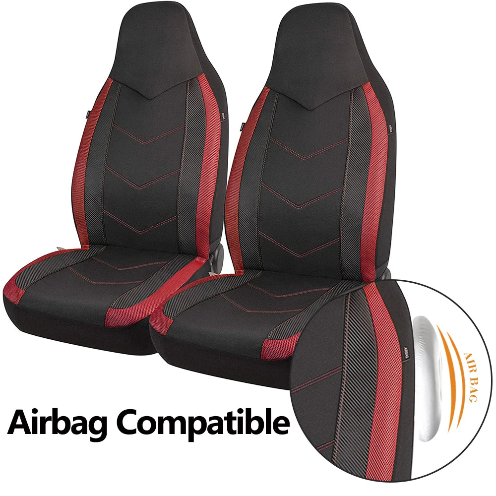 High Back Air Mesh Front Car Seat Covers, Universal Fit