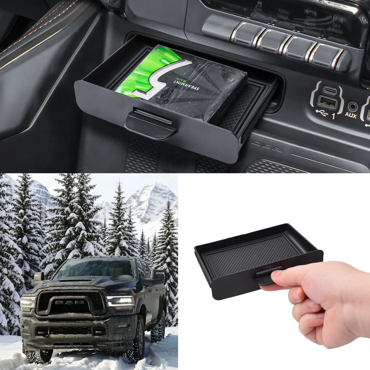 Dodge RAM Console Organizer 2019-2026 | Center Storage Tray - image 7