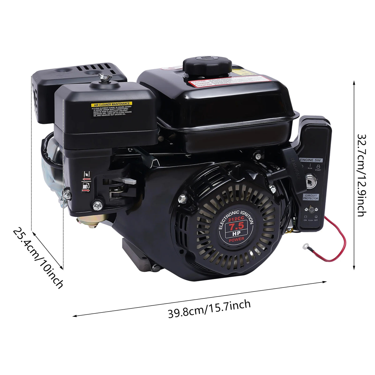 212cc 7.5HP 4-Stroke Gas Engine with Electric Start for Go Kart