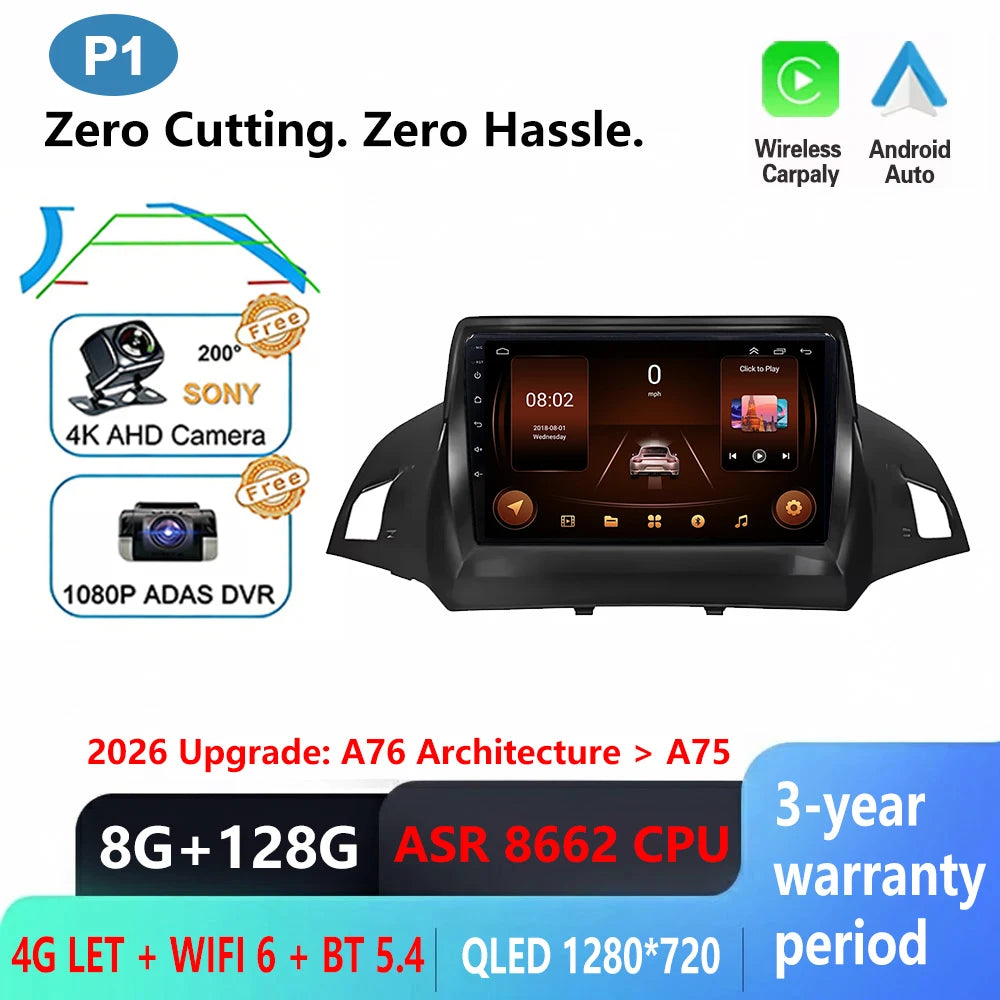Ford C-MAX/Kuga/Escape Car Radio with GPS & Wireless CarPlay - image 10