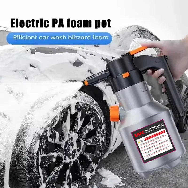 Electric Car Foam Sprayer Pressurized Soap Sprayer High Pressure Fine Foam Automatic Foam Washer Exterior Car Washing Accessory