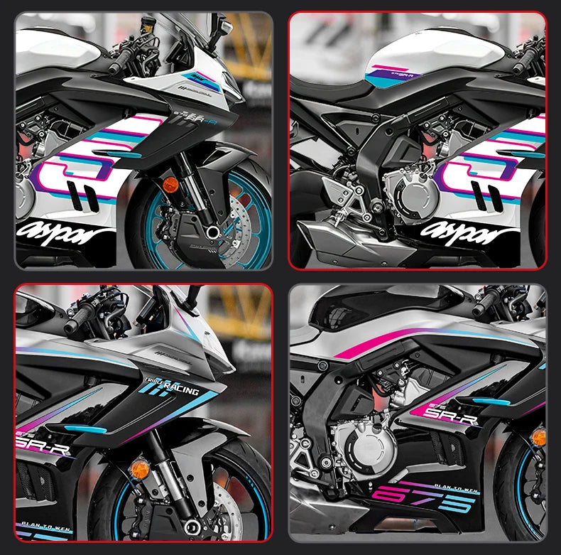 Fairing Sticker Kit for CFMoto 675SR Motorcycles - view 4