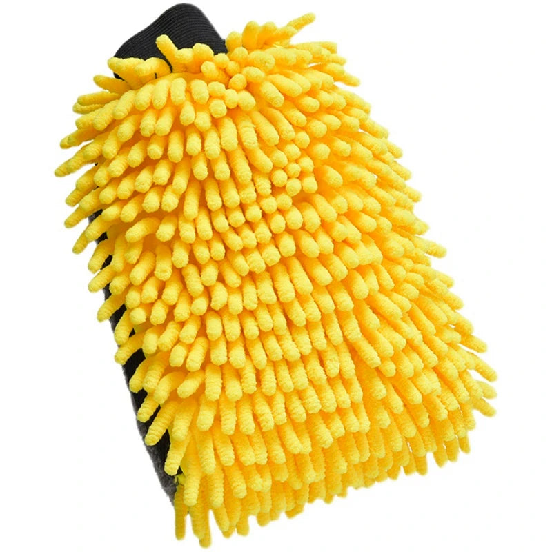 Large Microfiber Chenille Car Wash Mitt, Waterproof Double-Sided Detailing Glove