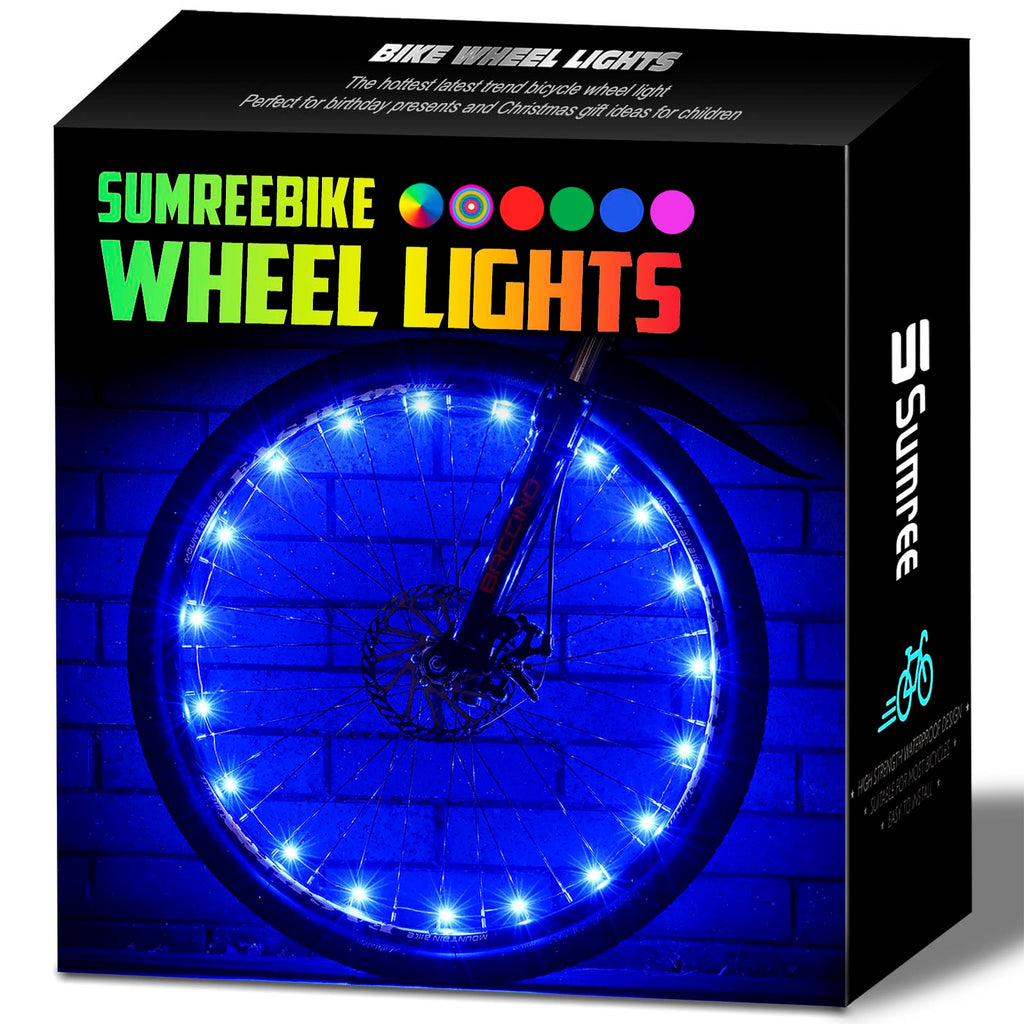 Sumree LED Bike Wheel Lights2-Tire Pack Bike Lights with Batteries IncludedBicycle Lights-Stocking Stuffer Birthday Gift for KidsAdultsBoysGirl