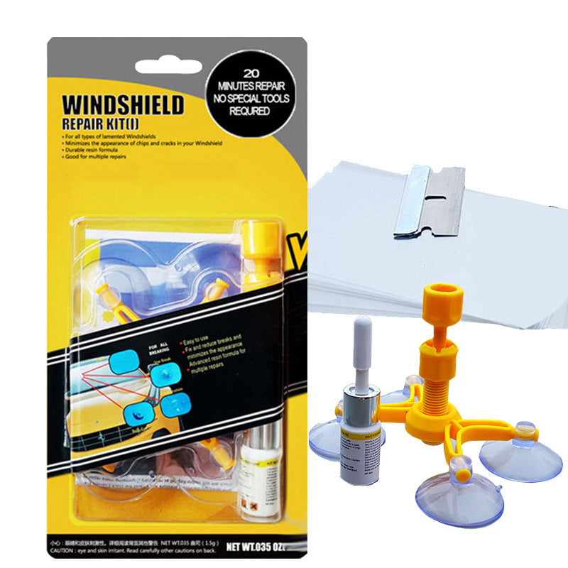Applying glass scratch repair resin to windshield