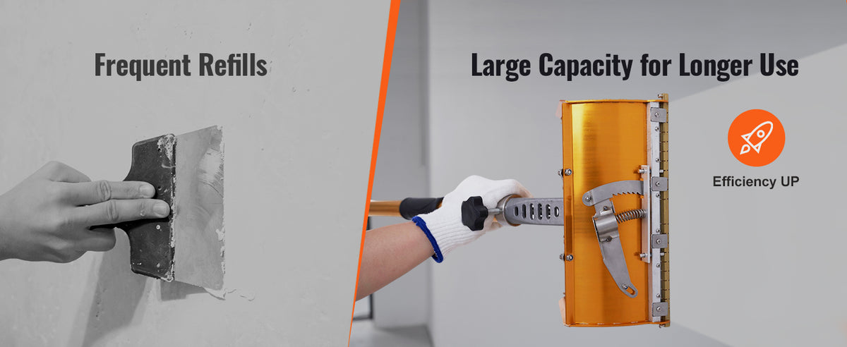 SucceBuy Drywall Flat Box Handle 40''-64'' Anodized Aluminum 5-Section Length Adjustable Non-Slip Grip Plasterboard, Wallboard