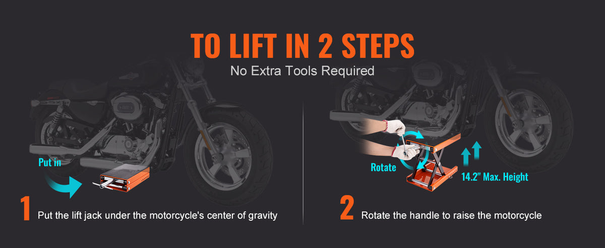 SucceBuy 1100lb Motorcycle Scissor Lift Jack with Safety Pin - image 14