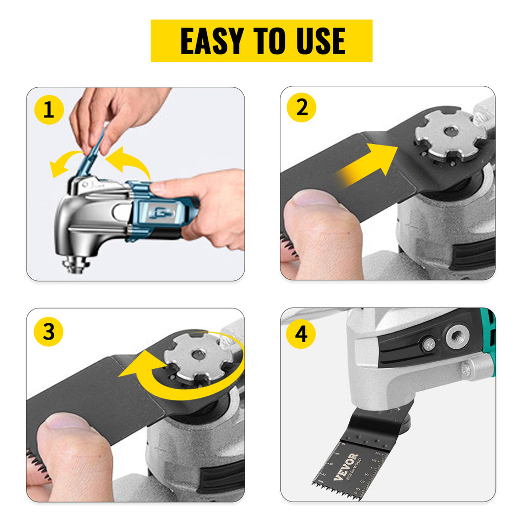 100Pcs Oscillating Saw Blades Kit - Cutter for Wood Metal Plastic - image 14
